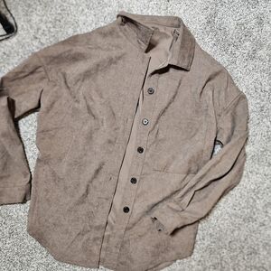 SHEIN Brown Button Down Shirt